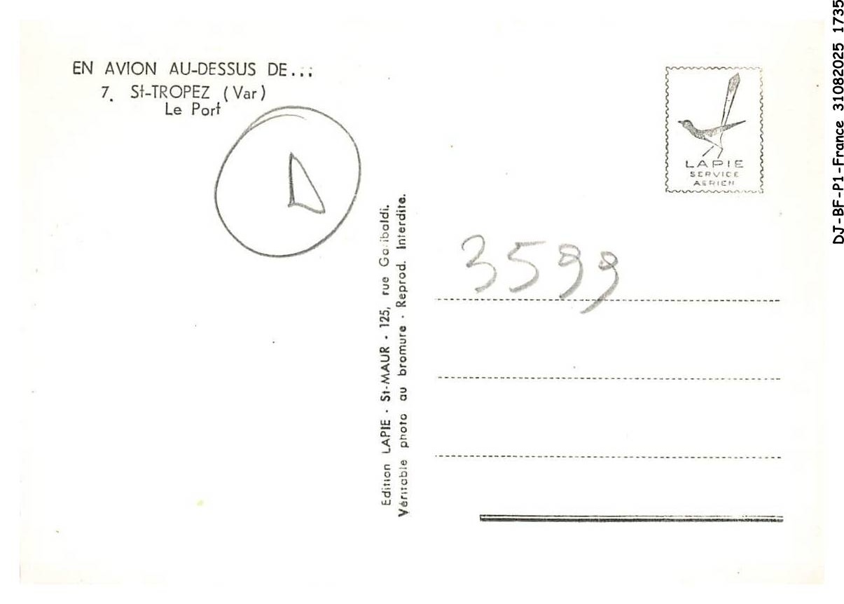 DJ-BFP1-0869-83 - En avion au-dessus de SAINT-TROPEZ - Le port - Photo 2/2